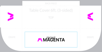 6ft 3 side Full Color Table Covers