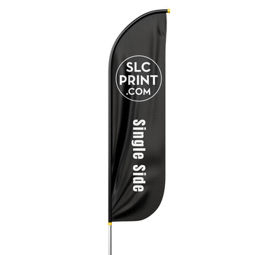 picture of a single side convex flag in front of a white background